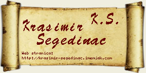 Krasimir Segedinac vizit kartica